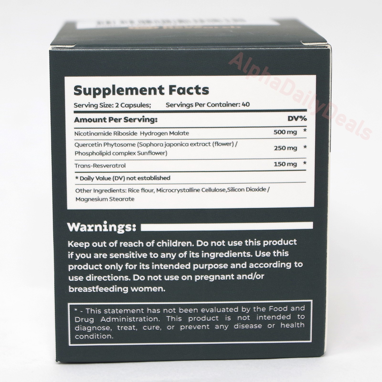 2 Pack SEALED Reus NAD+ Nicotinamide Riboside Resveratrol Anti-Aging Supplement