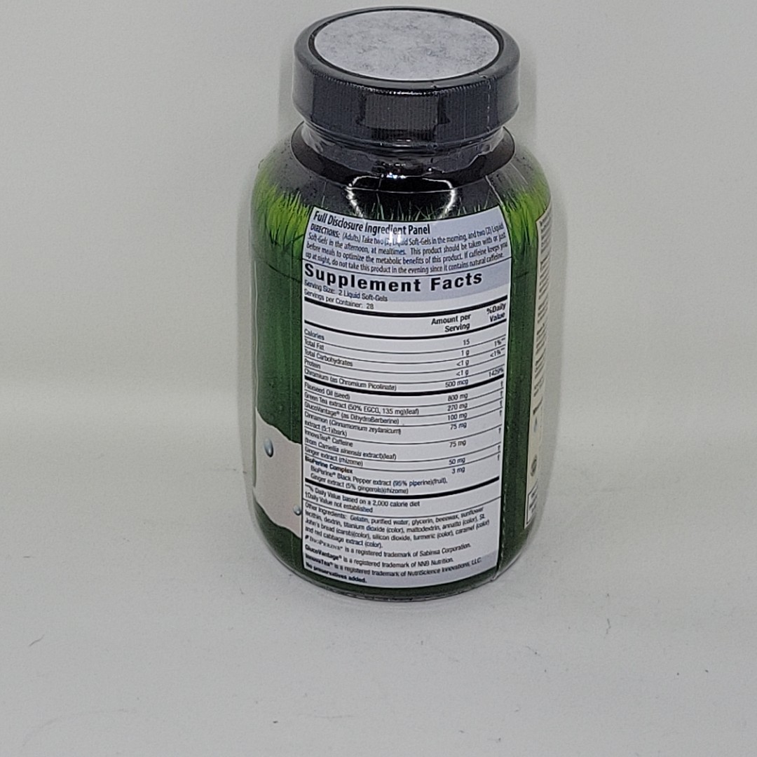 Irwin Naturals Balance Berberine-Body+Fat Burner 56 LIQUID SOFTGEL Exp: Jan 2027