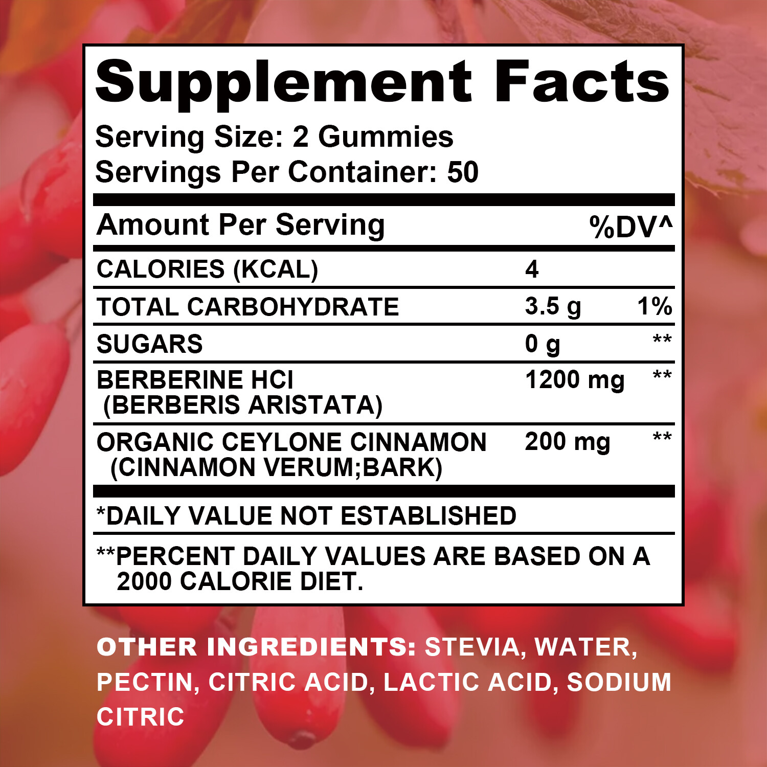 Berberine – Ceylon Cinnamon, Cardiovascular Health, Cholesterol Support