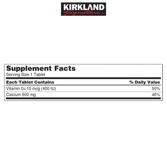 Calcium 600 mg. with Vitamin D3, 500 Tablets – FREE SHIPPING!