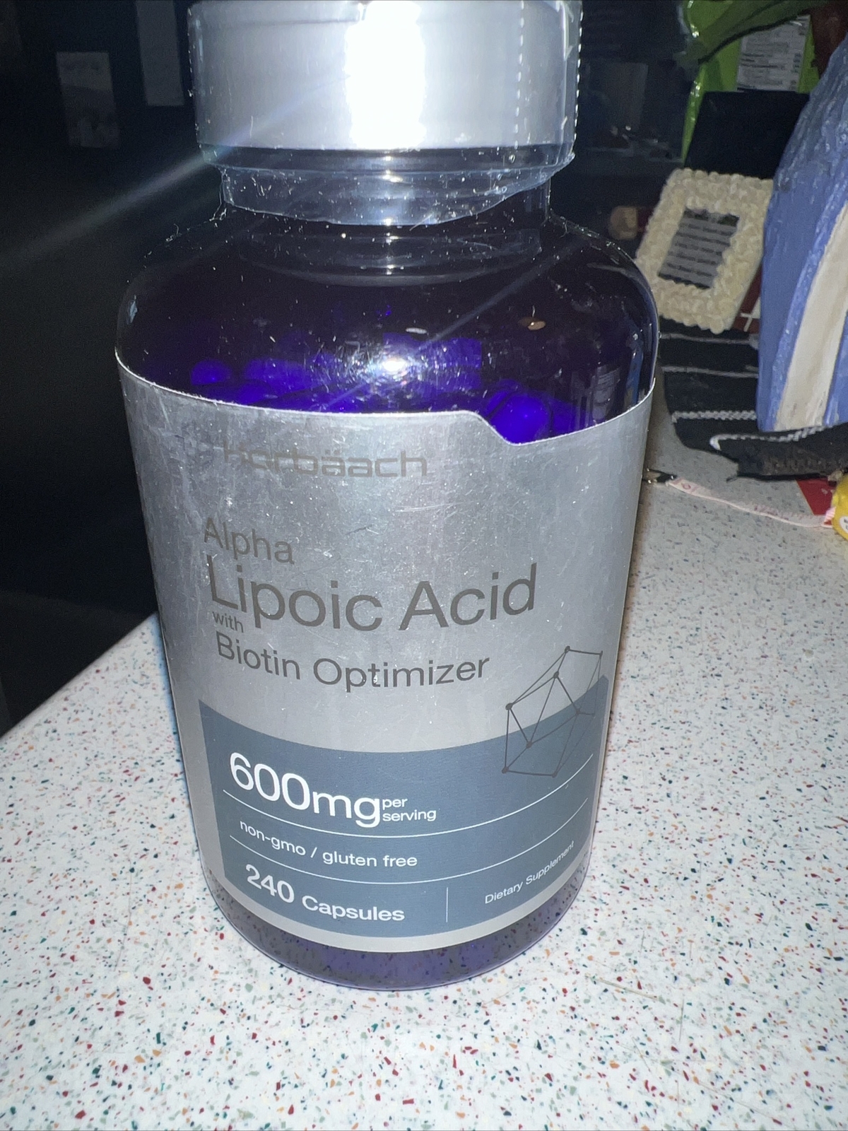 Horbaach Alpha Lipoic Acid 600mg | 240 Capsules | with Biotin Optimizer 8/25