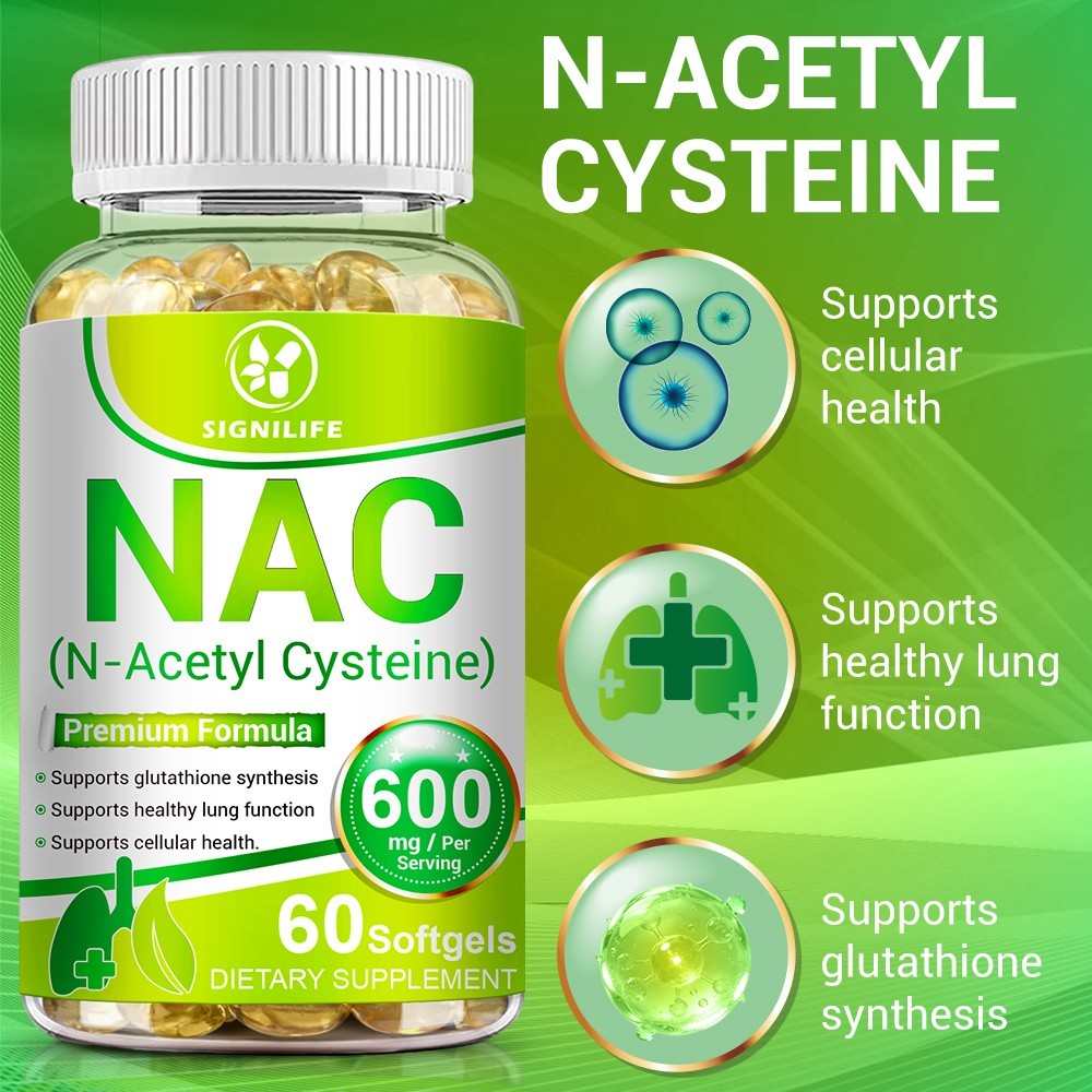 NAC N-Acetyl L-Cysteine 60 Capsules Max Strength Vegan Supplement