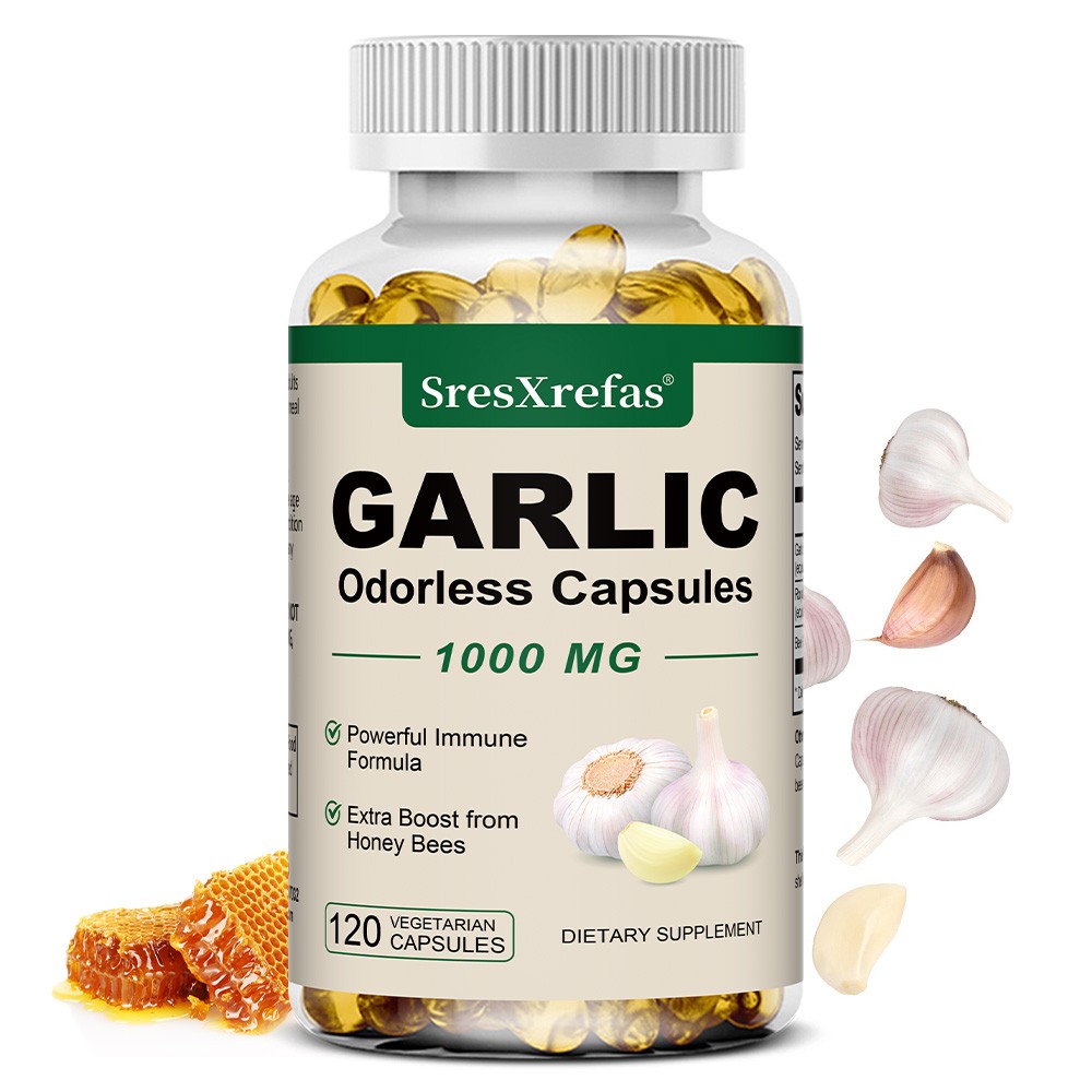 Premium Garlic Oil Natural Antioxidant Vegetarian Gluten Free 30/60/120 Capsules
