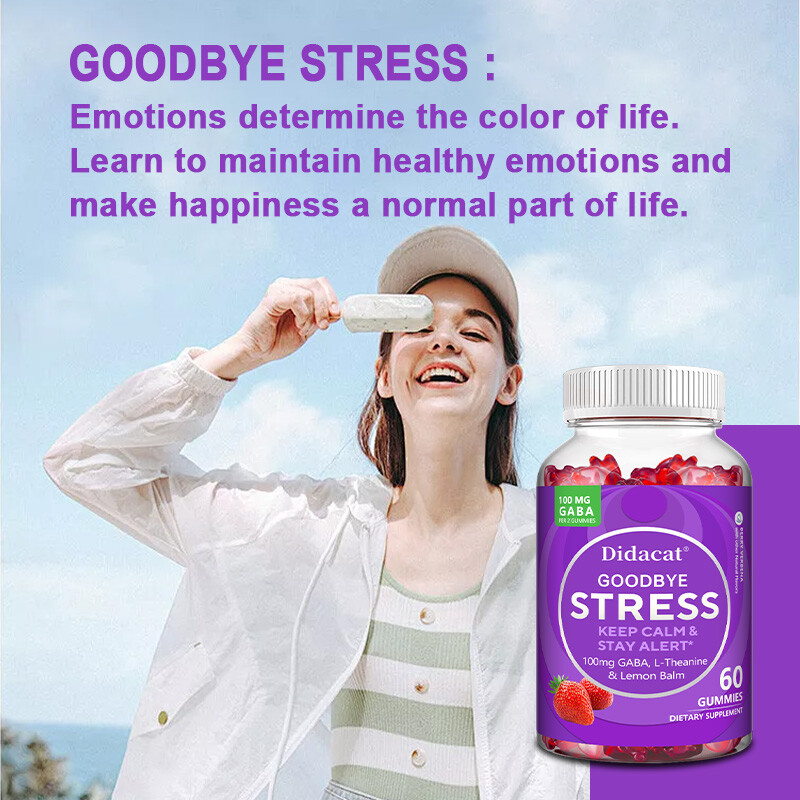 Deep Sleep 60 Gummies Reduce Anxiety Stress Night Time L-Theanine Lemon Balm