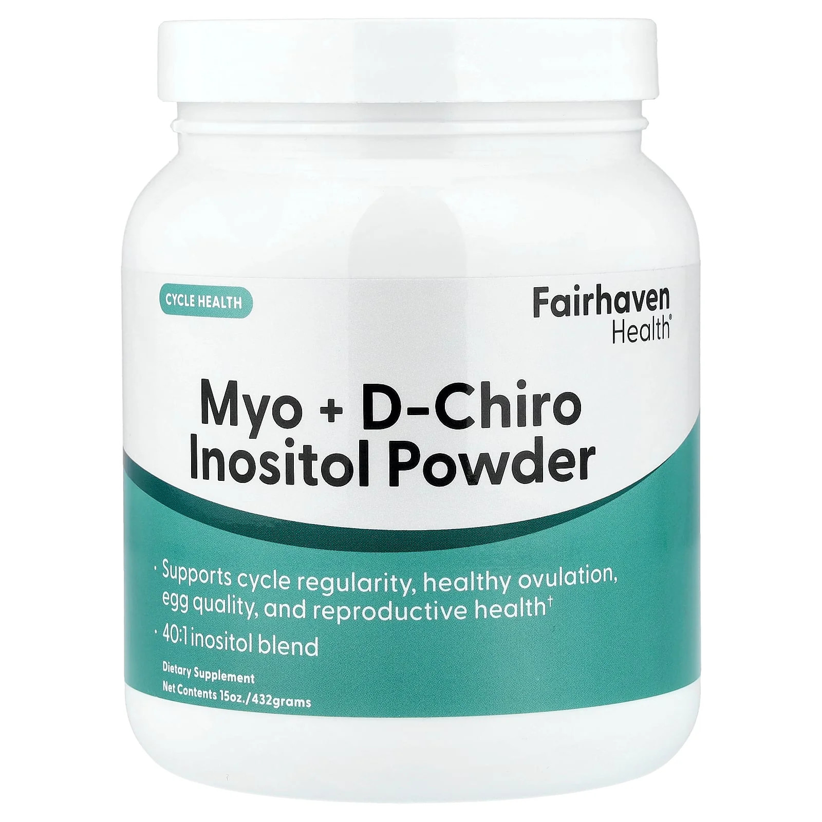 2 X Fairhaven Health, Myo & D-Chiro Inositol Powder , 15 oz (432 g)