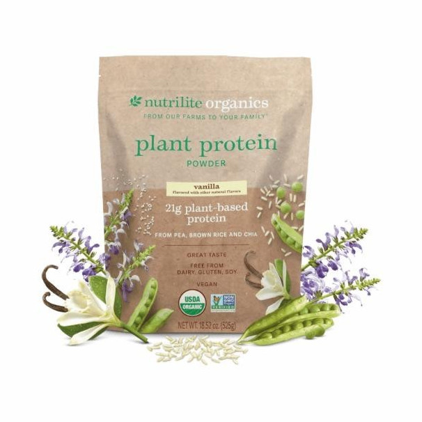 Nutrilite Organics Plant Protein Powder Vegan USDA Organic Vanilla