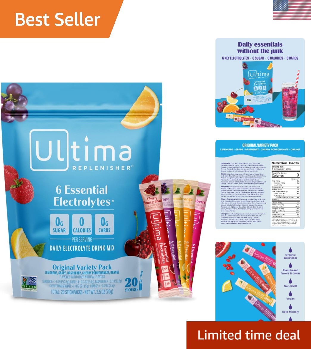 Variety Pack Electrolyte Drink Mix – 20 Sugar-Free Stickpacks