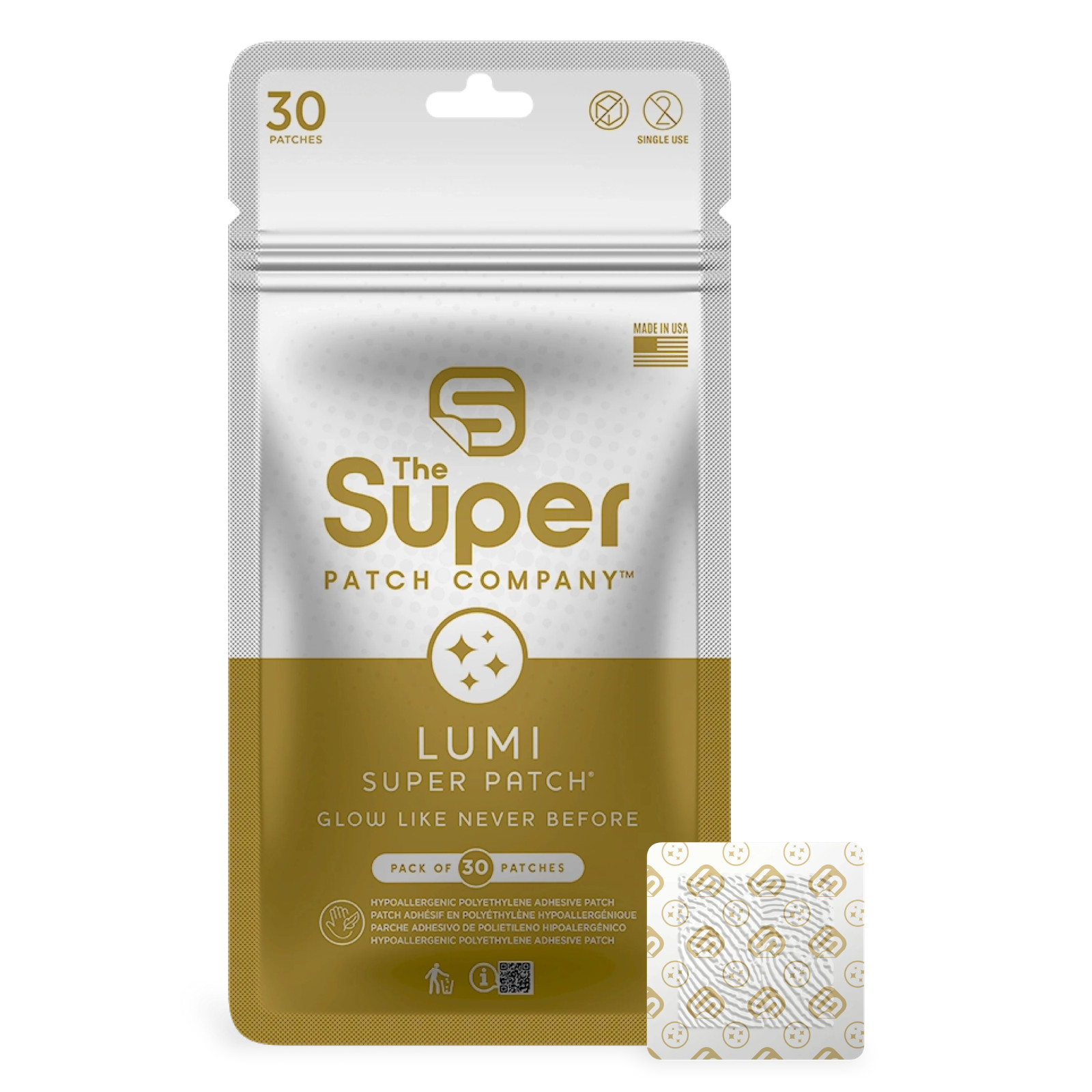 Super Patch LUMI 7-Pack Trial Size Beauty Skin Drug-Free Glow Wrinkles Scars