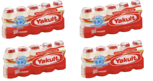 Yakult Probiotic Drink Nonfat 2.7 oz x 5 Bottles ( Pack of 12 )