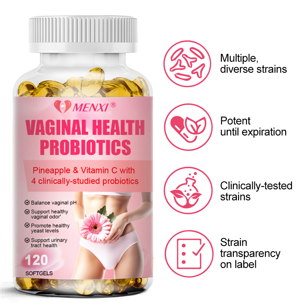 Vaginal Probiotics for Women pH Balance w/ Prebiotics Lactobacillus 120 Court