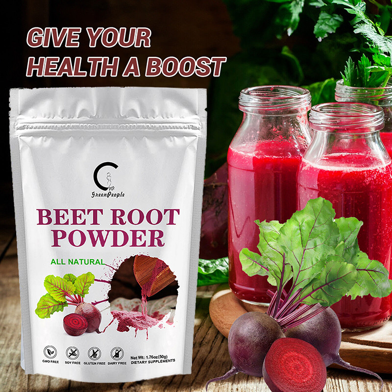 1~6 Packs Organic Beet Root Powder Non GMO Beta Vulgaris Nitric Oxide Boost
