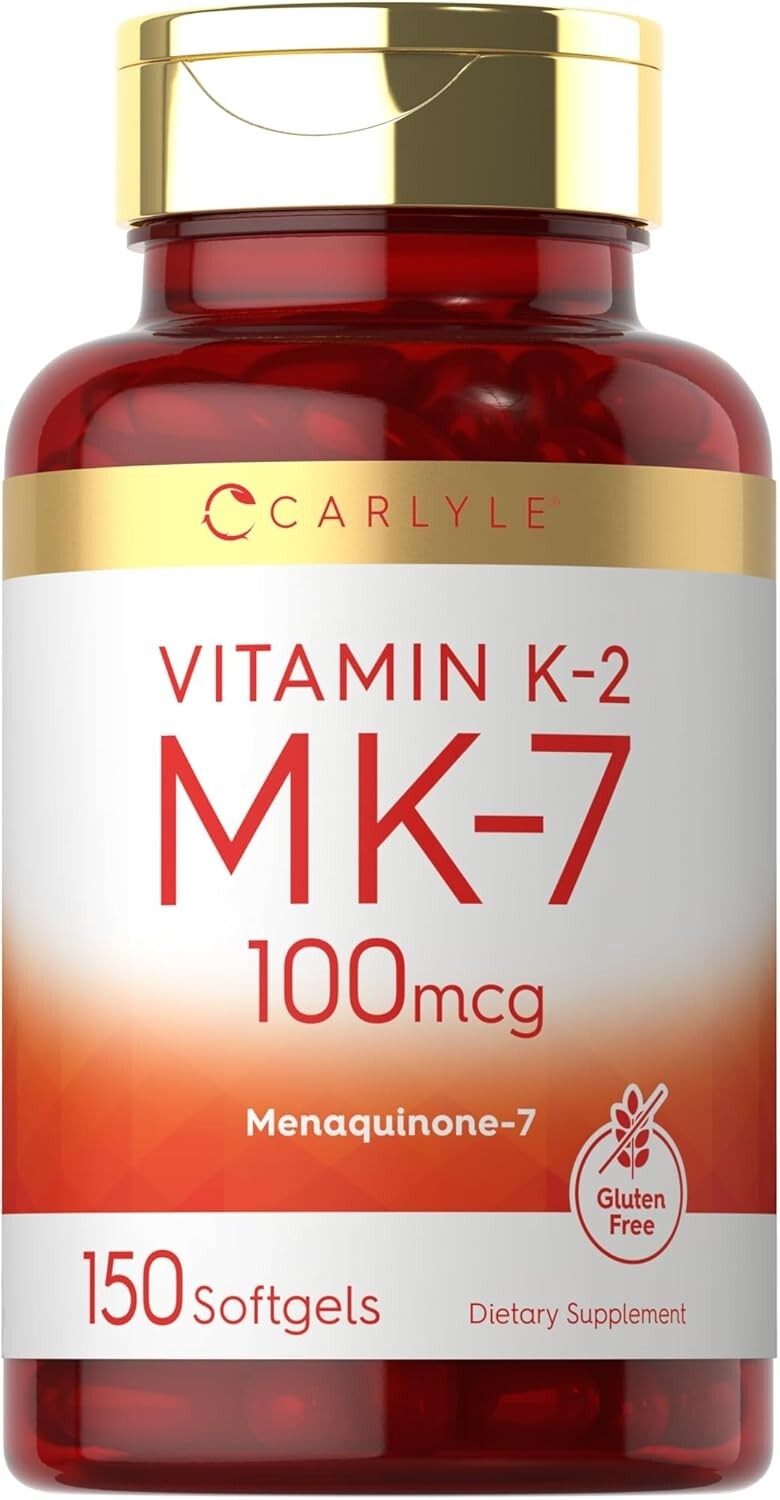 Vitamin K2 MK7 100 mcg | 150 Softgels | Non-GMO, Gluten Free Supplement