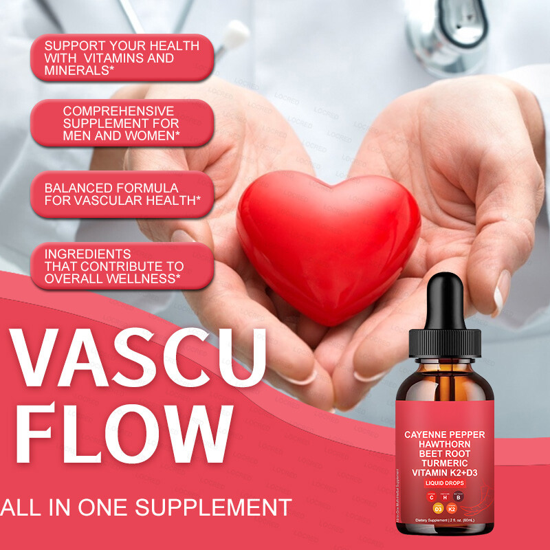 Advanced Cayenne Pepper Hawthorn Beet Root Turmeric Vitamin K2+D3 Drops Suppleme