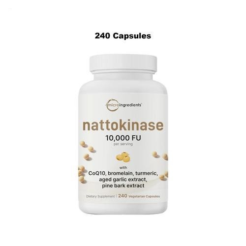 Micro Ingredients Nattokinase 10,000 FU Per Serving 240 Count (Pack of 1)