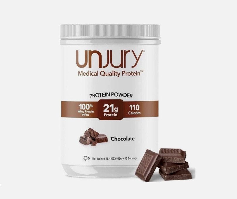 Unjury Protein Powder Chocolate 21g 100% Whey 16.4 oz 05/26 exp