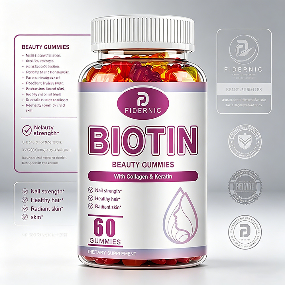 Biotin Beauty Gummies 60 Count Hair Skin Nails Support