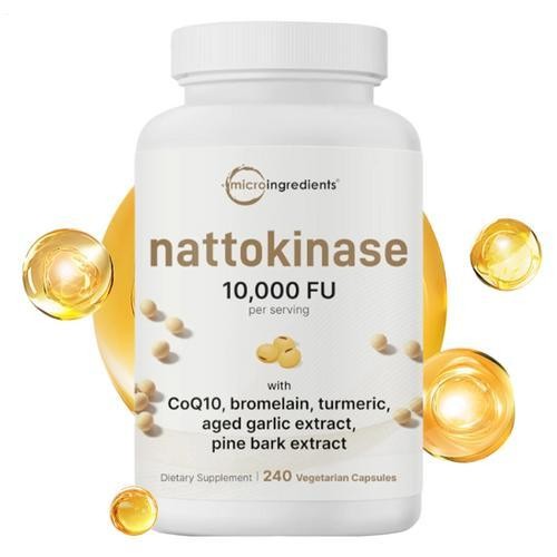 Micro Ingredients Nattokinase 10,000 FU Per Serving 240 Count (Pack of 1)