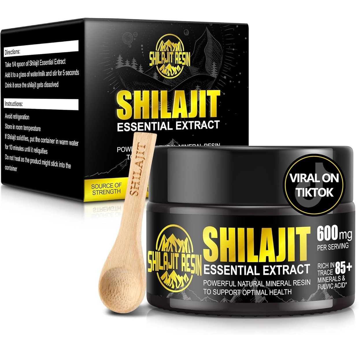 Premium Pure Himalayan Shilajit Resin – Essential Extract 1.76 oz./50g Sealed