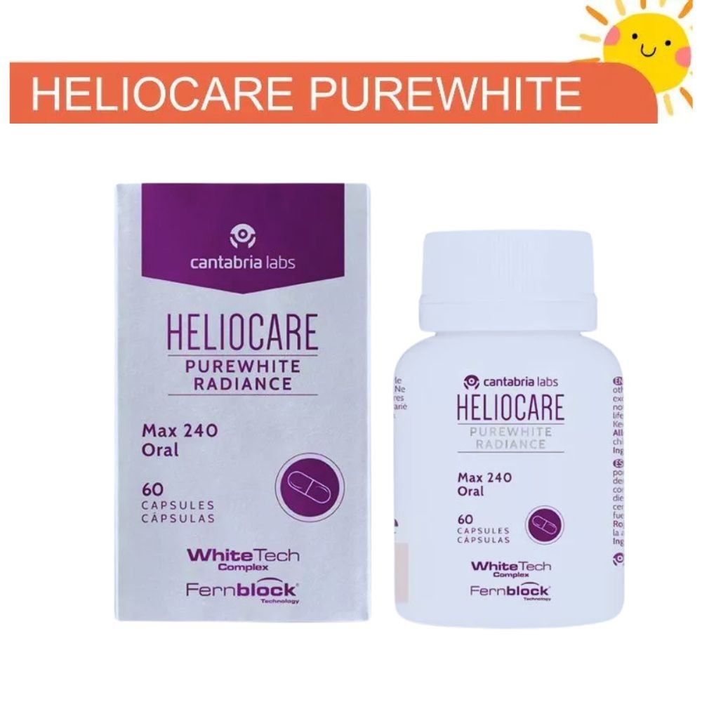 Heliocare PureWhite Radiance Max 240 Anti Melasma Whitening UV Protection 60 Cap