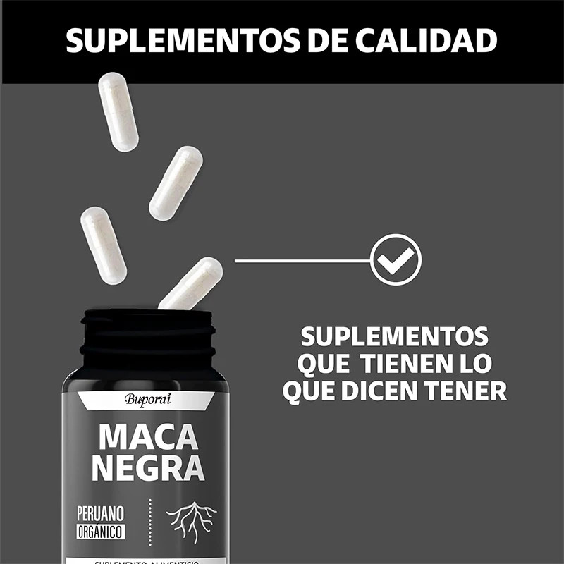 Black Maca 60pcs, Regulate Mood, Super Absorption, Improve Athletic Performance