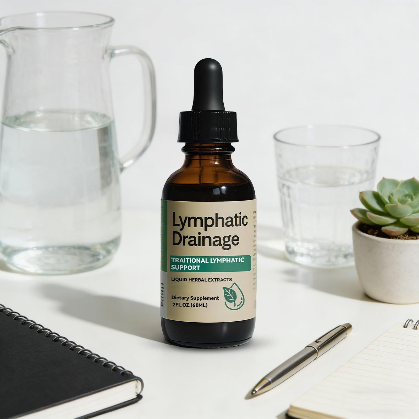 Lymphatic 2000mg Drops Drainage Herbal Blend containing Elderberry&Echinacea Dan