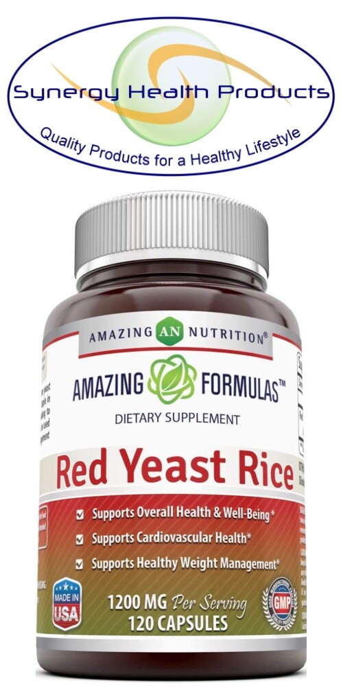 Amazing Formulas Red Yeast Rice 1200 mg 120 Capsules – Cardiovascular Support