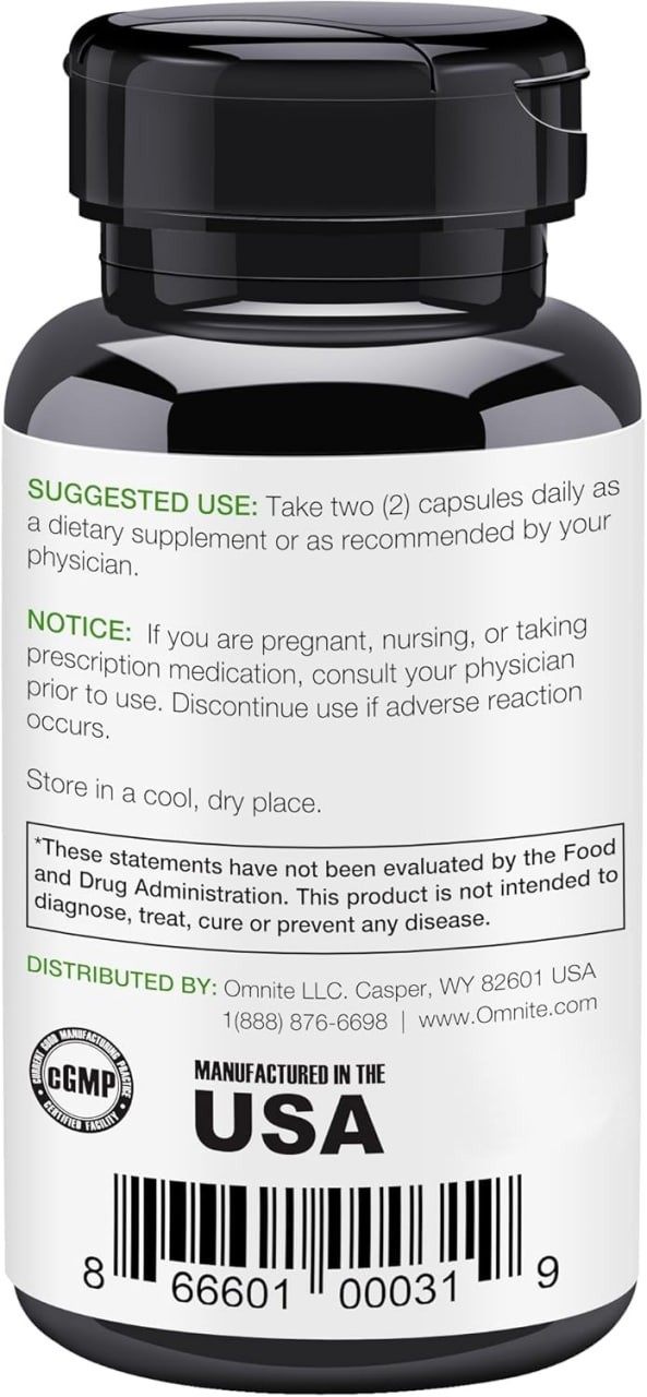 Omnite OMNIBREATHE Respiratory Wellness Lung Supplement-120 Capsules EXP:09-2026