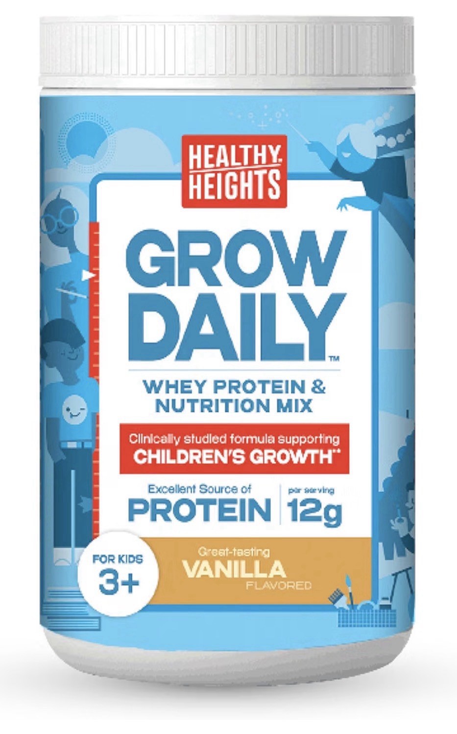 Grow Daily, Whey Protein & Nutrition Mix, For Kids 3+, Vanilla, 10.6 oz (301 g)