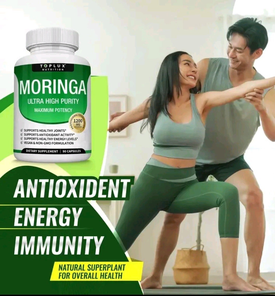 Toplux Nutrition Moringa 1200mg 90 Capsules Vegan Non-GMO Gluten-Free