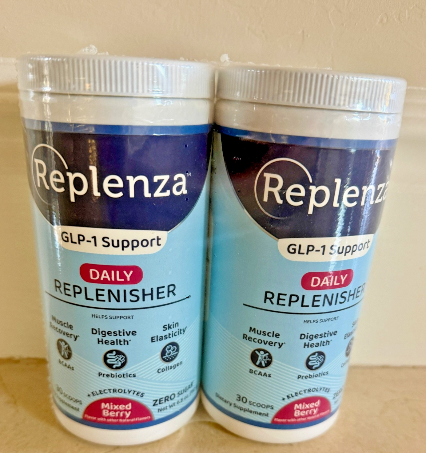 2pc Replenza GLP-1 Support Daily Replenisher MIXED BERRY New Sealed 09/2026