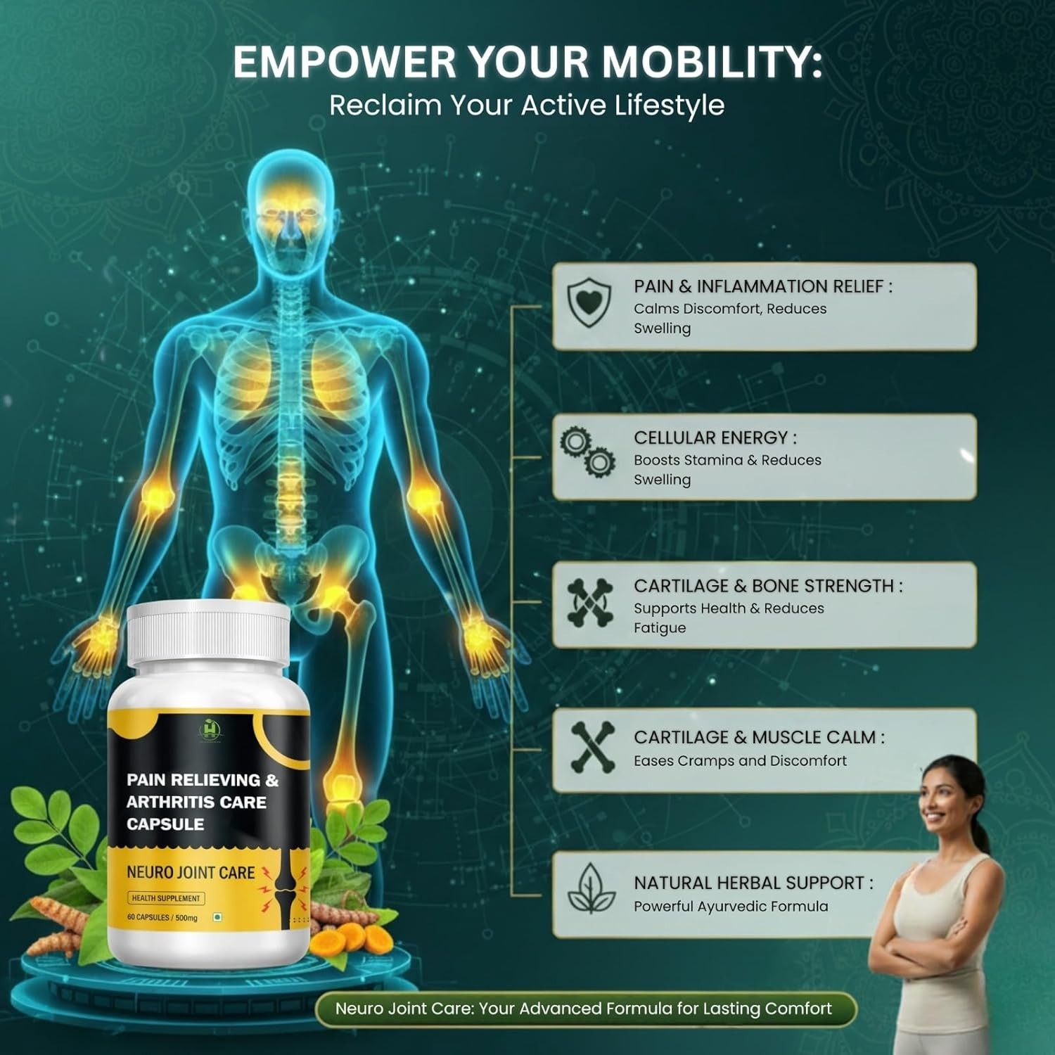 Healthy Nutri.tion Neuro Joint Care 180 Veg Capsules