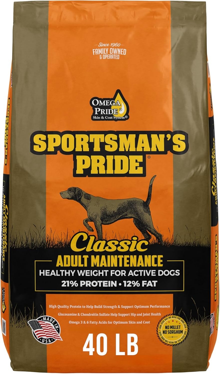 Sportsman’s Pride Classic Adult Maintenance Natural Dry Dog Food,40-lb Bag