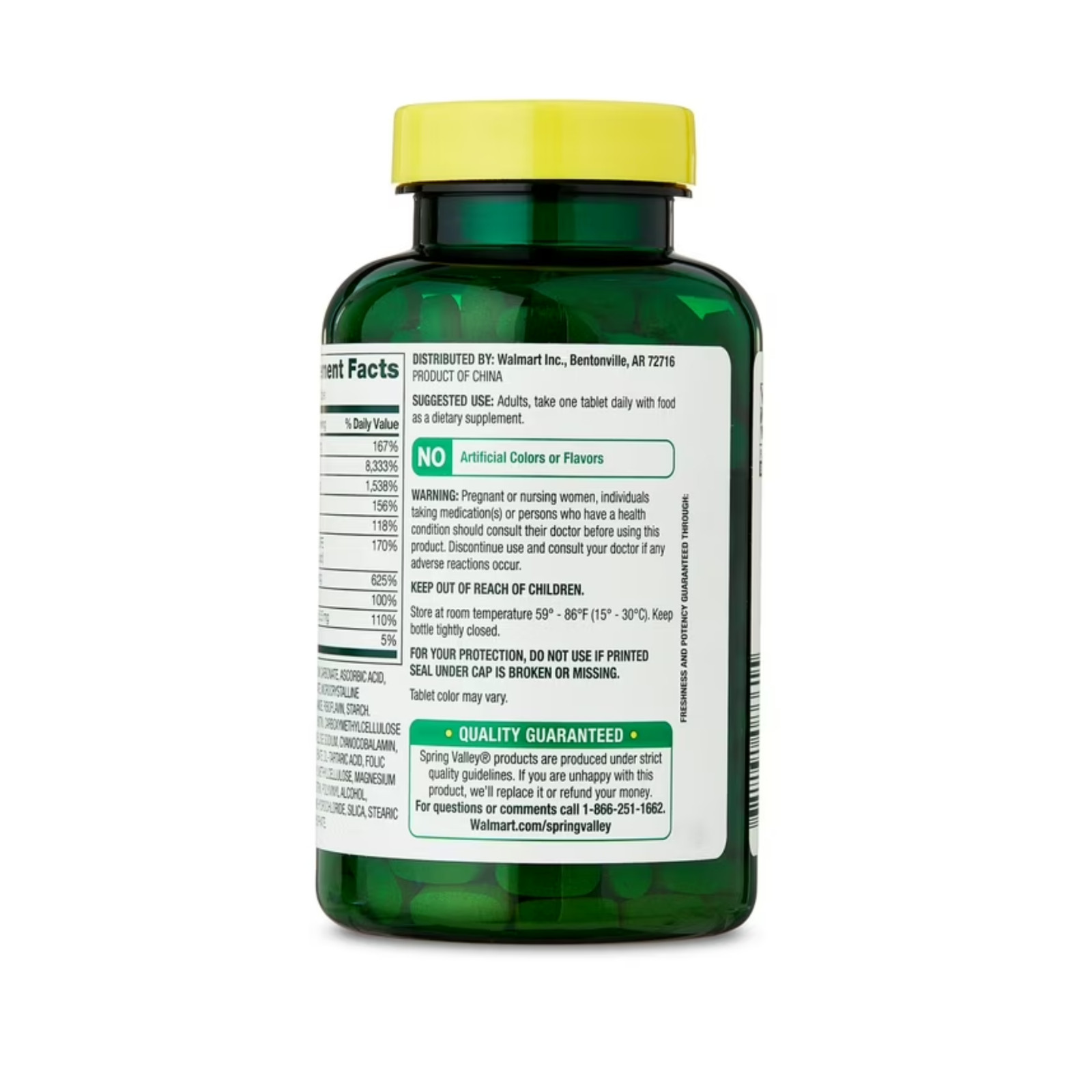 Spring Valley Super Vitamin B-Complex, 250 Count, Dietary Supplement Tablets