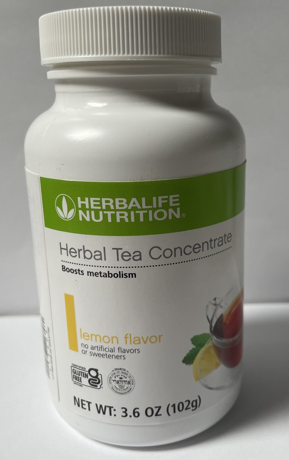 Herbalife Lemon Tea 3.6oz ，With Caffeine，Boosts Metabolism ，Provides Antioxidant