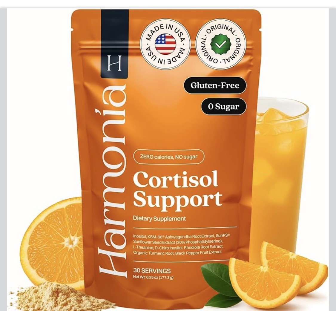 Harmonia Cortisol Support Orange Flavor 30 Servings (2 Bags)