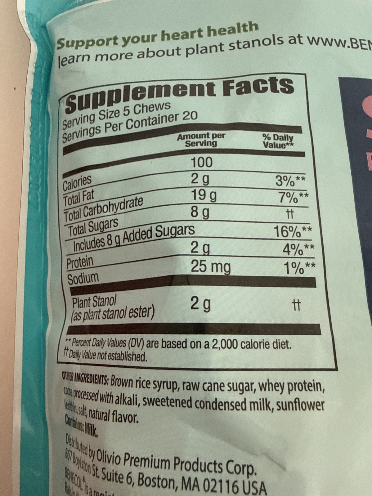 Benecol Soft Chews Plant Stanols for Cholesterol Management New Easy Bite