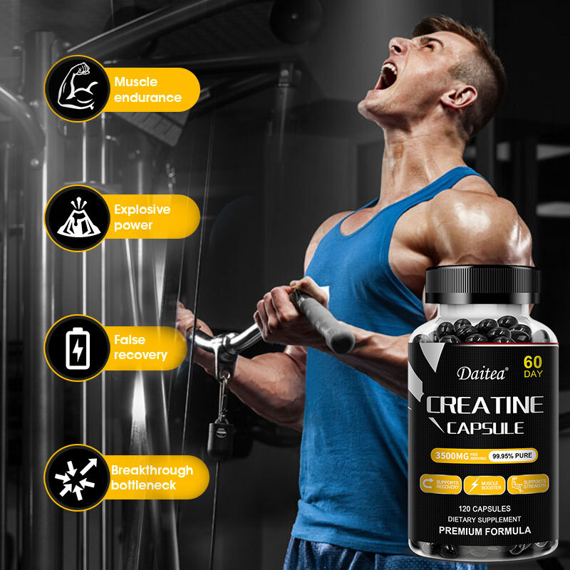 Creatine Monohydrate 3500mg – 120 Capsules – Creatine Capsules
