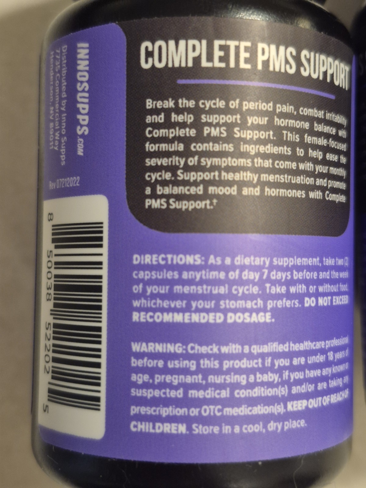 2 PACK Inno Supps PMS Support – 48 Capsules – 28 Servings NEW SEALED EXP. 2/2026