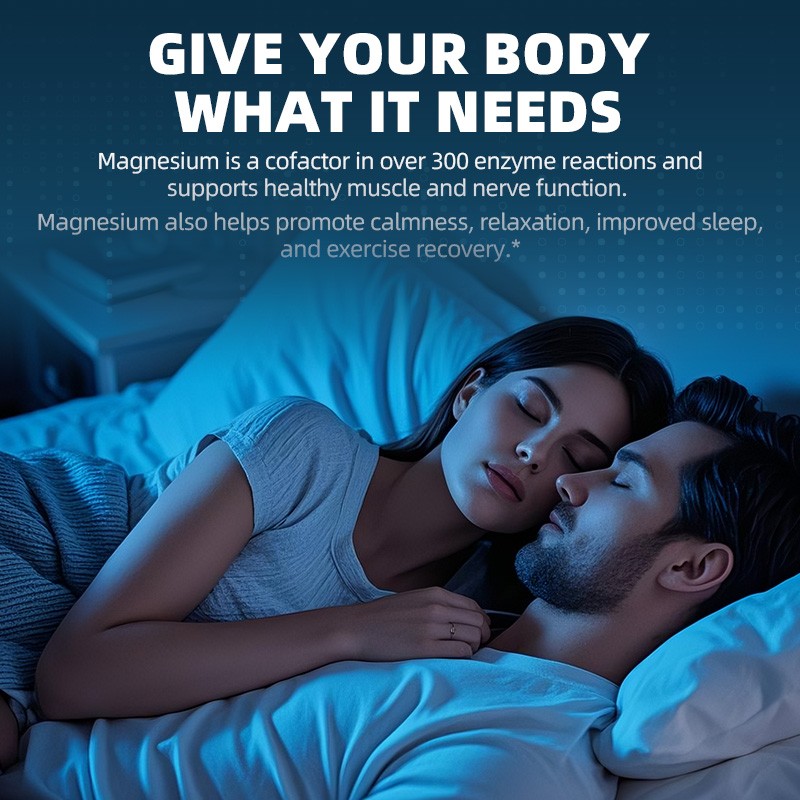Magnesium Glycinate 500mg 60 Capsules | Sleep Support & Stress Anxiety Relief