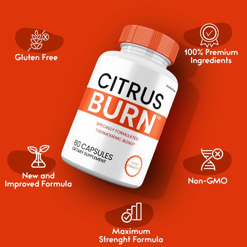 Citrus Burn Capsules, Max Strength Natural Supplement, CitrusBurn Pills (2 Pack)