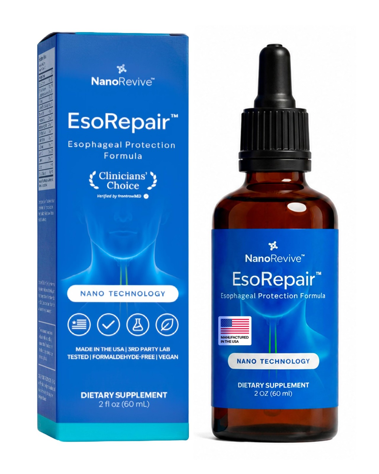 EsoRepair Nano Esophageal & Stomach Health Supplements for Men & Women Digestive