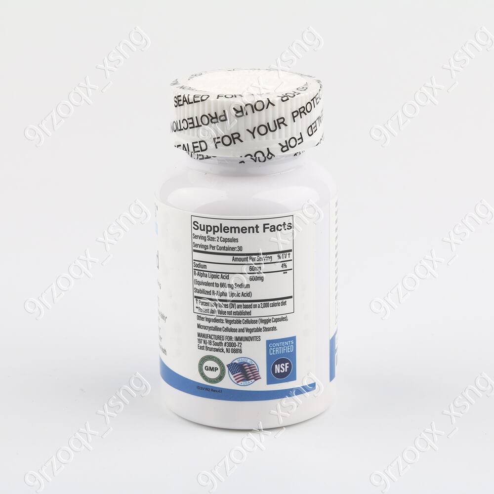 IMMUNOVITES Stabilized R-Alpha Lipoic Acid ((True)) 600mg per Serving ,EXP5/2028