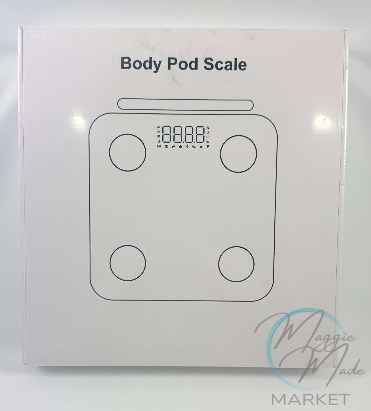 New Sealed Body Pod Smart Scale 8 Electrode Body Fat BMI WiFi App 400lb Digital