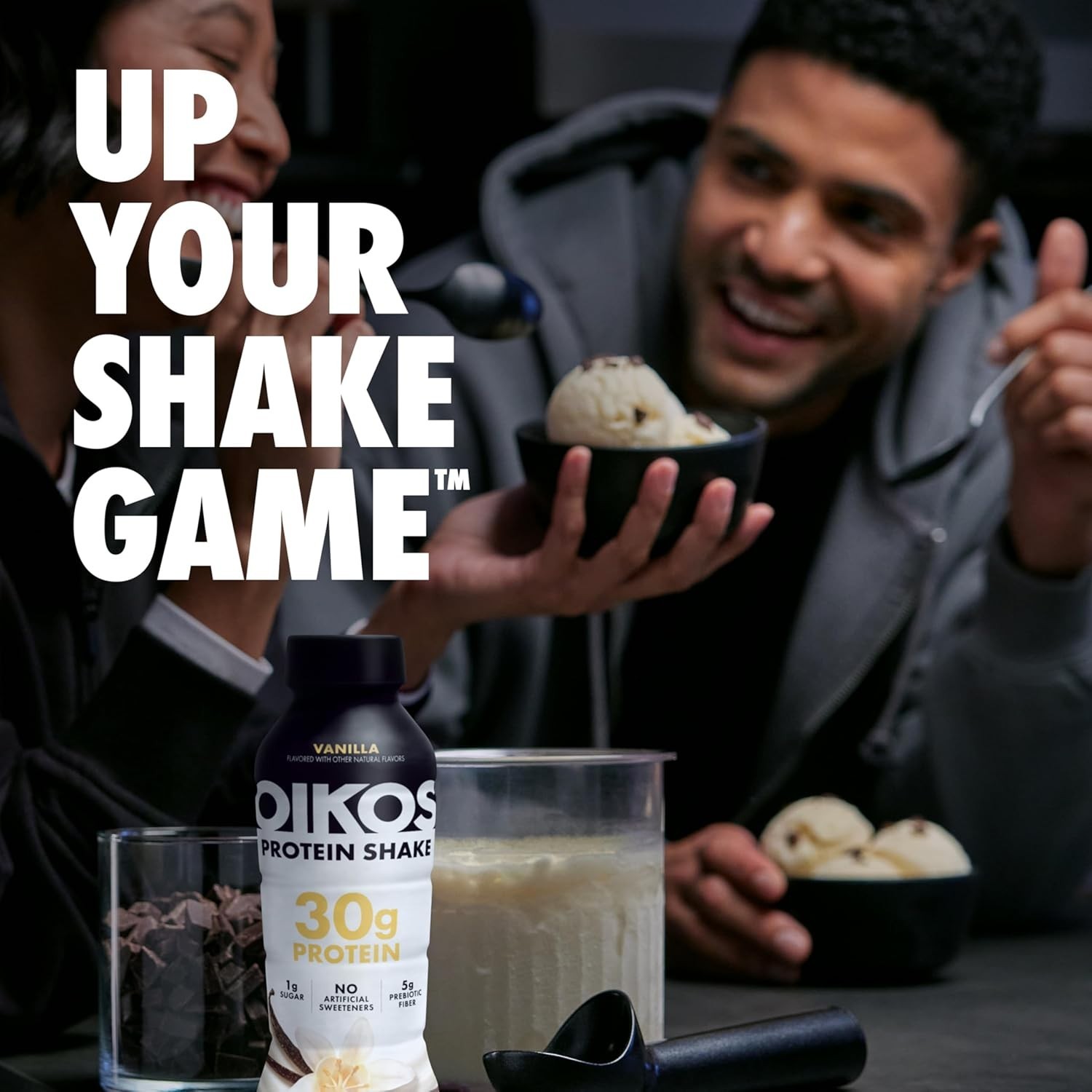 Oikos Protein Shake, Chocolate, 30g Protein, Ready to Drink, 12 fl oz, 12 count*