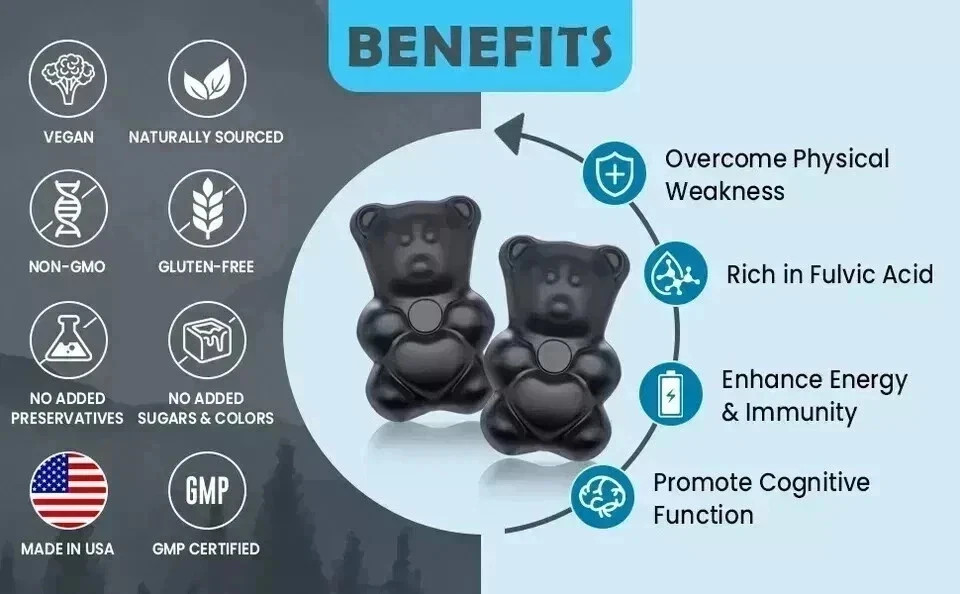 2xSHILAJIT + ASHWAGANDHA GUMMIES Potent Antioxidant Immune Support Overal Health