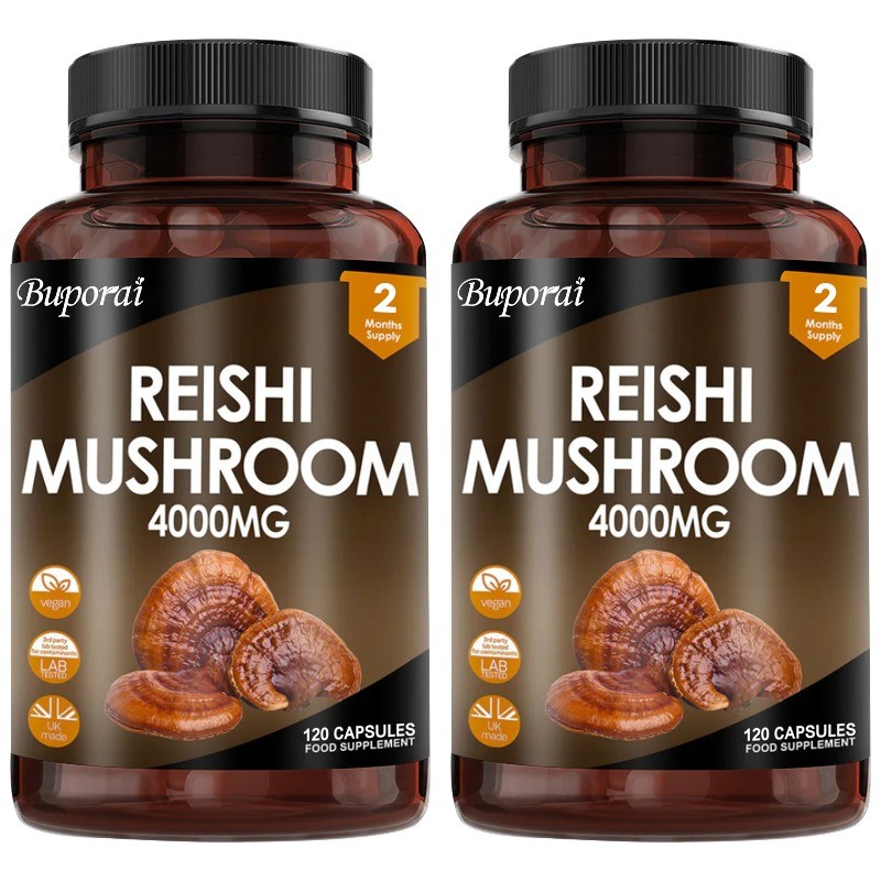 Reishi Mushroom 240pcs,Improve Memory, Protect Brain Nerves, Relieve Stress