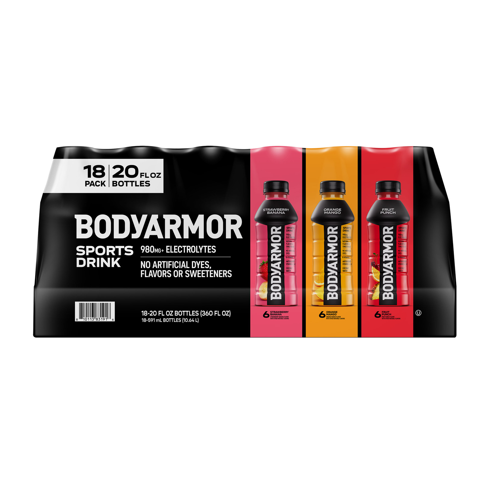 BODYARMOR Superdrink, Variety Pack, 20 Fl Oz, 18-Count