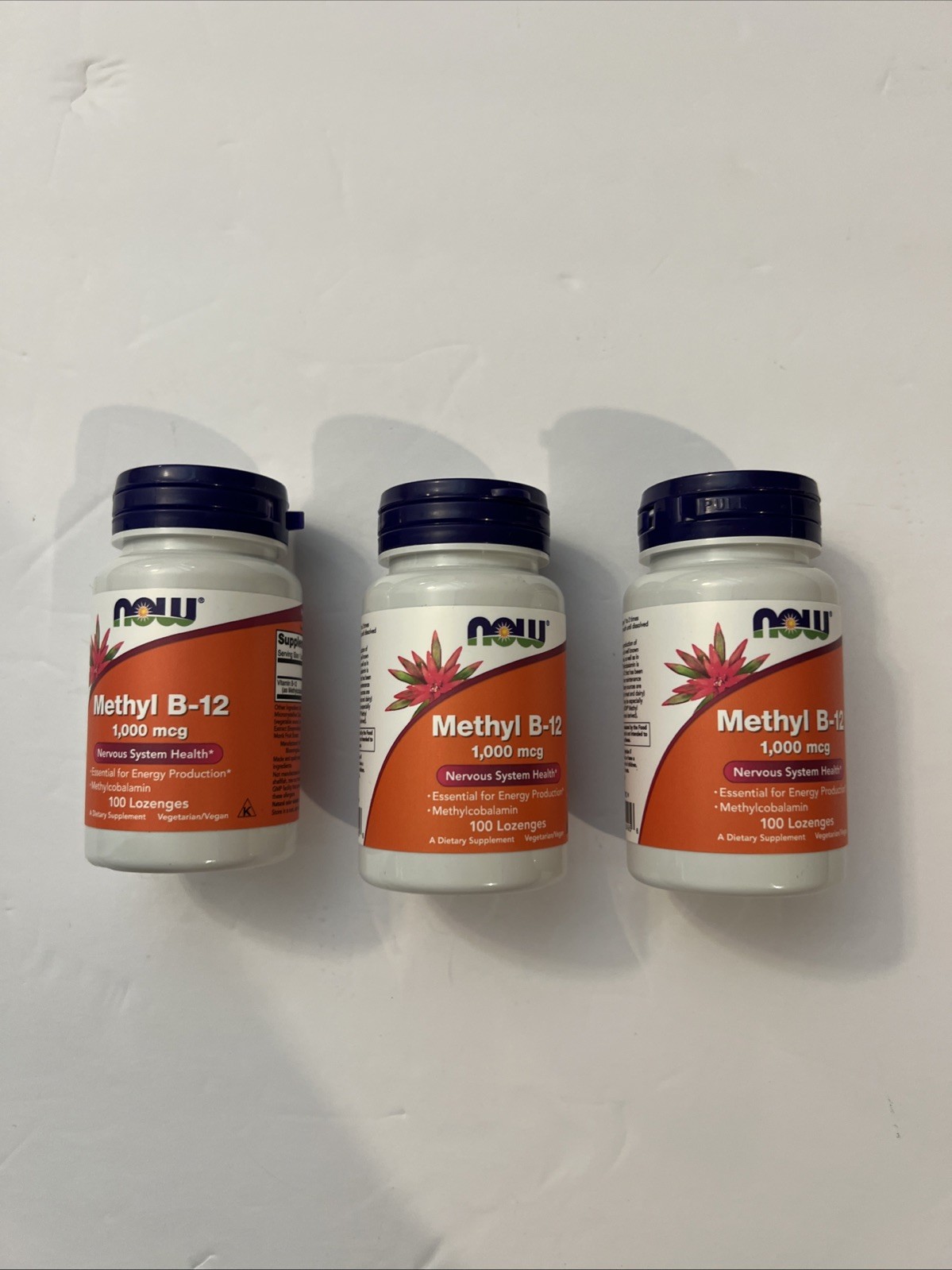 Methyl B-12 1,000 mcg 300 Lozenges TOTAL NOW Foods (3 PACK) Expires 03/2027