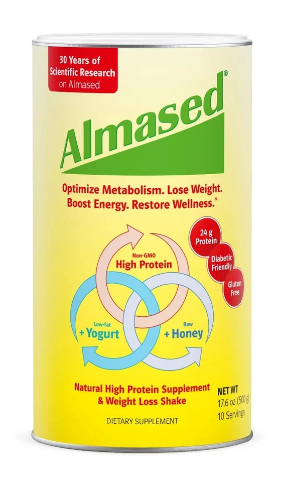 Almased Weight Management and Metabolic Health Supplement 17.6 oz (Pack of 3)