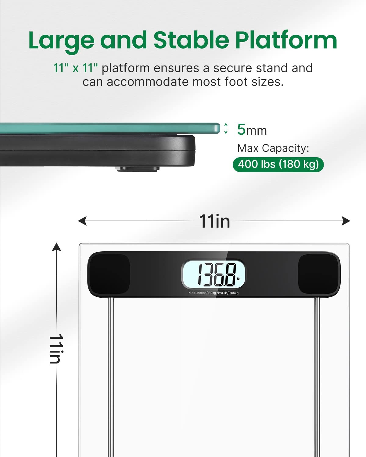 RENPHO Digital Body Weight Scale Highly Accurate Scale for Weight LED Display US